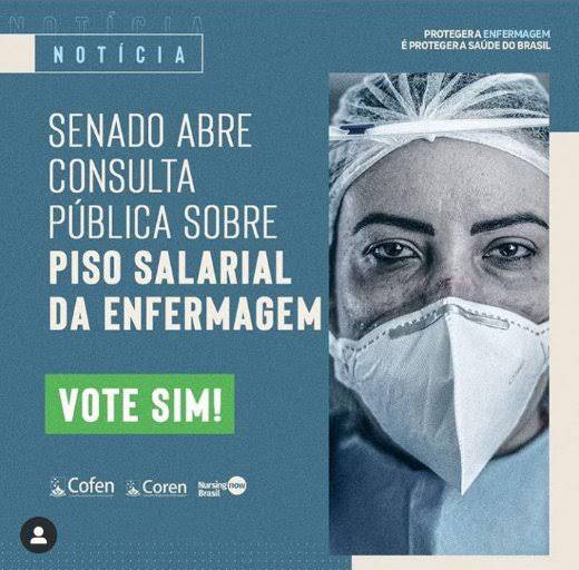 Senado abre consulta pública para PL que institui Piso Salarial da Enfermagem